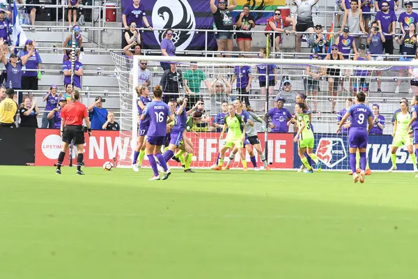 Orlando Pride Jest Gospodarzem Seattle Reign Exploria Stadium Orlando Florydzie — Zdjęcie stockowe