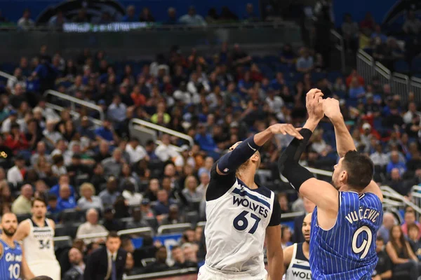 Orlando Magic Φιλοξενεί Minnesota Timberwolves Στο Amway Arena Στις Φεβρουαρίου — Φωτογραφία Αρχείου