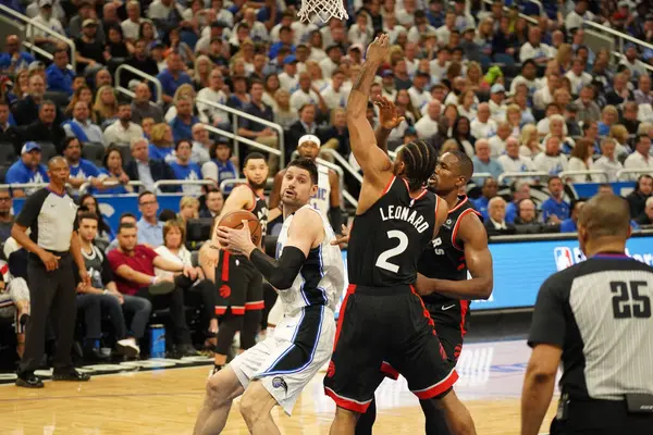 Orlando Magic Hosts Toronto Rapters Nba Playoff Amway Arena Orlando — Stock Photo, Image