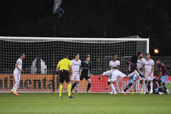 2018 Real Salt Lake Face Colorado Rapids Mls Back Tournament — 스톡 사진