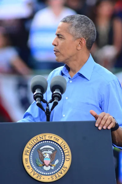 Presidente Barack Obama Habla Mitin Campaña Estadio Heritage Park Osceola — Foto de Stock