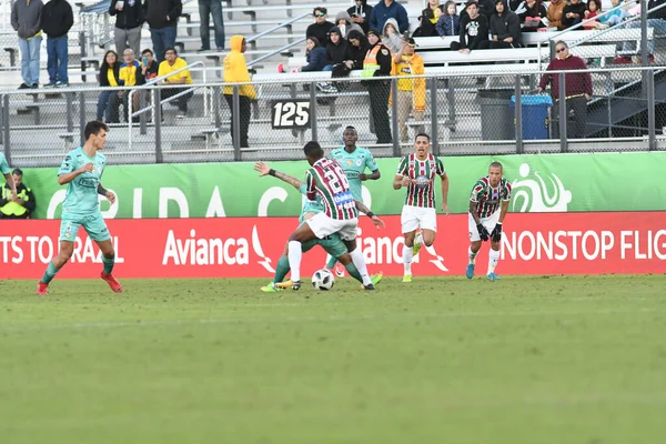 Fluminense Barcelona Florida Cup Spectrum Stadium January 2018 Orlando Florida — Stock Photo, Image