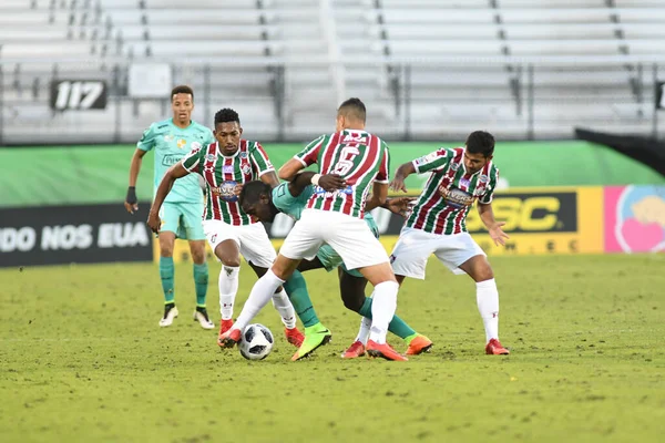 Fluminense Barcelona Alatt Florida Cup Spectrum Stadium Január 2018 Orlando — Stock Fotó