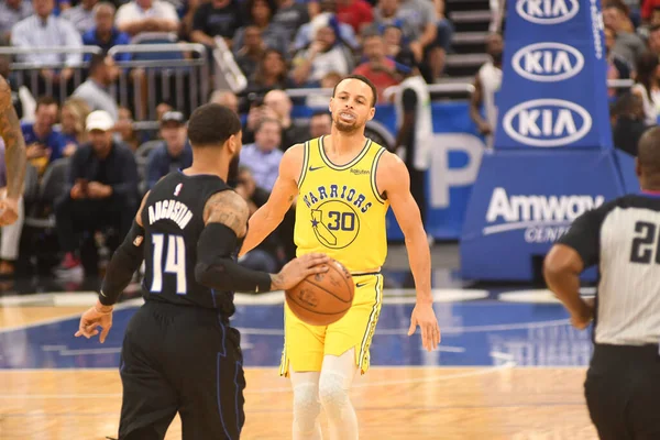 Orlando Magic Φιλοξενεί Τους Golden State Warriors Στο Amway Center — Φωτογραφία Αρχείου