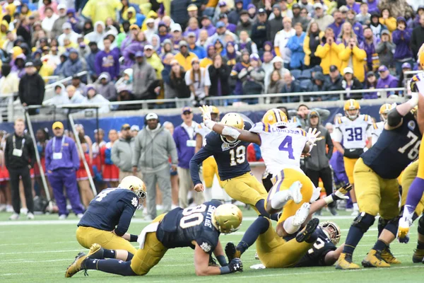 Notre Dame Face Lsu Alatt Citrus Bowl Camping World Stadium — Stock Fotó