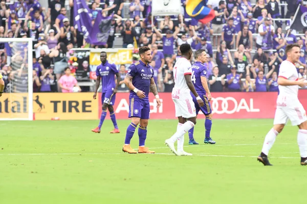 Orlando City Gastheer Van New York Red Bulls Het Exploria — Stockfoto