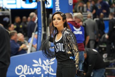 Orlando Magic, Orlando, Florida, ABD 'deki Amway Center' da Milwaukee Bucks 'a ev sahipliği yapıyor. 1 Kasım 2019.  