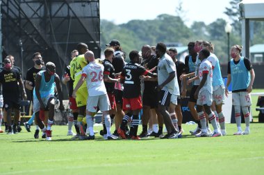 Toronto FC, 13 Temmuz 2020 tarihinde Orlando Florida 'daki ESPN Wild World of Sports' ta düzenlenen MLS Back Tournament sırasında D.C. United ile karşılaştı. Fotoğraf: Marty Jean-Louis