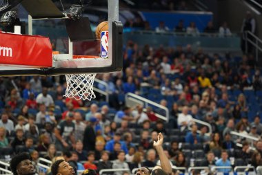 Orlando Magic, 13 Aralık 2019 Cuma günü Orlando, Florida 'daki Amway Center' da Houston Rockets 'a ev sahipliği yapıyor..