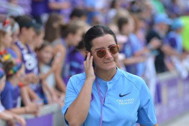 Orlando Pride 21 Temmuz 2018 'de Orlando Florida' daki Exploria Stadyumu 'nda Seattle Reign FC' ye ev sahipliği yapmaktadır. Fotoğraf: Marty Jean-Louis
