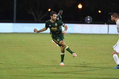 Los Angeles Galaksisi, 14 Temmuz 2020 'de Orlando Florida ABD' deki ESPN Vahşi Spor Dünyası 'nda düzenlenen MLS Sırt Turnuvası sırasında Portland Timbers ile karşı karşıya geldi.