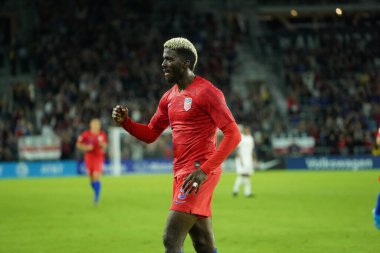 Amerikan Futbol Takımı 15 Kasım 2019 Cuma günü Orlando Florida 'daki Exploria Stadyumu' nda oynanan Concacaf Uluslar Ligi karşılaşmasında Kanada 'ya ev sahipliği yapmaktadır.