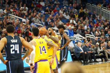 Orlando Magic 11 Aralık 2019 Çarşamba günü Orlando Forida 'daki Amway Center' da Los Angeles Lakers 'a ev sahipliği yaptı. Fotoğraf: Marty Jean-Louis