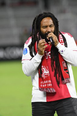 Bob Marley 'nin Oğlu Ky-Mani Marley, 10 Ocak 2019 Perşembe günü Orlando City Stadyumu' nda Florida Kupası sırasında sahneye çıkıyor. 