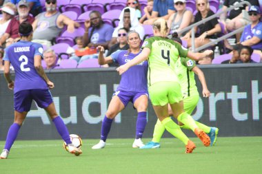 Orlando Pride 21 Temmuz 2018 'de Orlando Florida' daki Exploria Stadyumu 'nda Seattle Reign FC' ye ev sahipliği yapmaktadır. Fotoğraf: Marty Jean-Louis