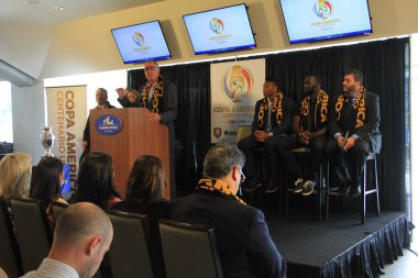 3 Mayıs 2016 tarihinde Orlando Florida 'daki Dünya Kampı Stadyumu' nda Copa Centenario için basın toplantısı düzenlendi..