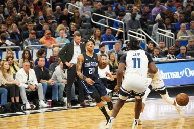 Orlando Magic 28 Şubat 2020 tarihinde Orlando Florida 'da Amway Center' da Minnesota Timberwolves 'a ev sahipliği yapar..  
