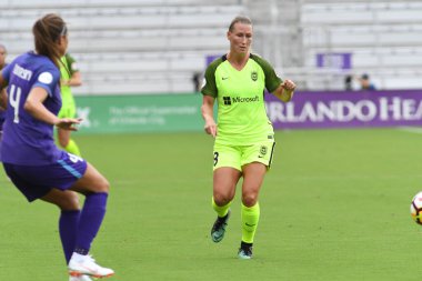 Orlando Pride 21 Temmuz 2018 'de Orlando Florida' daki Exploria Stadyumu 'nda Seattle Reign FC' ye ev sahipliği yapmaktadır. Fotoğraf: Marty Jean-Louis