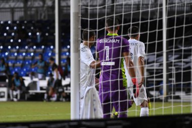 Los Angeles Galaksisi, 14 Temmuz 2020 'de Orlando Florida ABD' deki ESPN Vahşi Spor Dünyası 'nda düzenlenen MLS Sırt Turnuvası sırasında Portland Timbers ile karşı karşıya geldi.