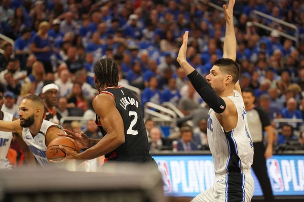 Orlando Magic Ospita Toronto Rapters Durante Primo Turno Dei Playoff — Foto Stock