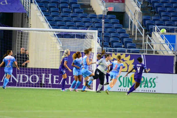 Orlando Pride Värd Chicago Stars Camping World Stadium Den Juli — Stockfoto