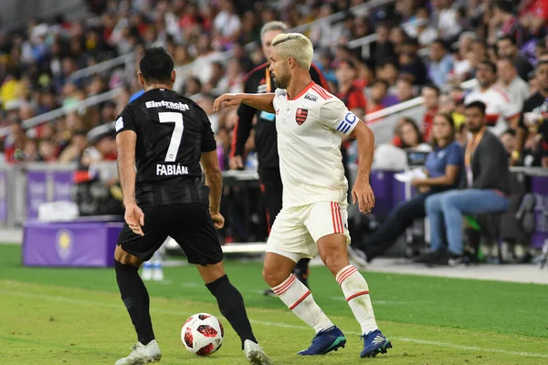 Flamengo Eintracht Frankfurt Στο Orlando City Stadium Σάββατο Ιανουαρίου 2019 — Φωτογραφία Αρχείου