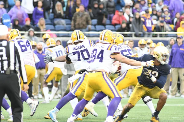 Notre Dame Face Lsu Alatt Citrus Bowl Camping World Stadium — Stock Fotó