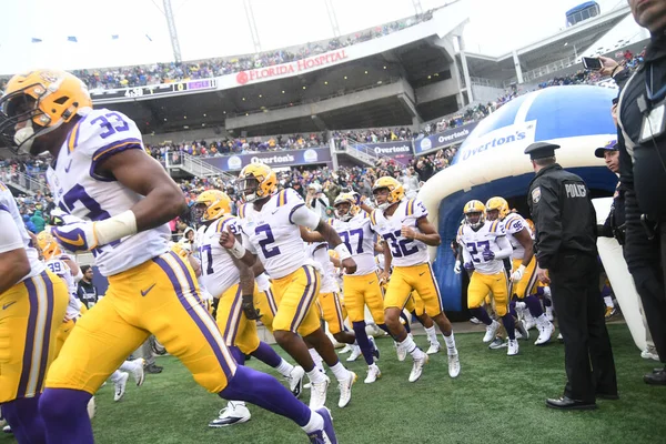 Notre Dame Čelí Lsu Během Citrus Bowl Stadionu Camping World — Stock fotografie