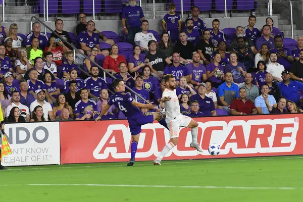 Orlando City Anfitrión Atlanta United Exploria Stadium Agosto 2018 Orlando —  Fotos de Stock