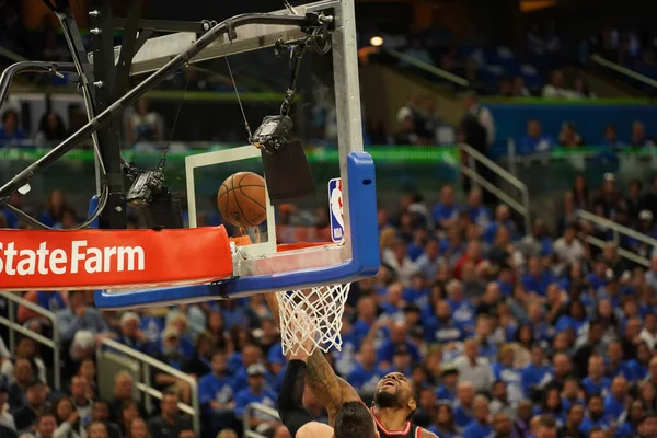 Orlando Magic Házigazdái Toronto Rapters Nba Rájátszás Fordulójában Amway Arénában — Stock Fotó