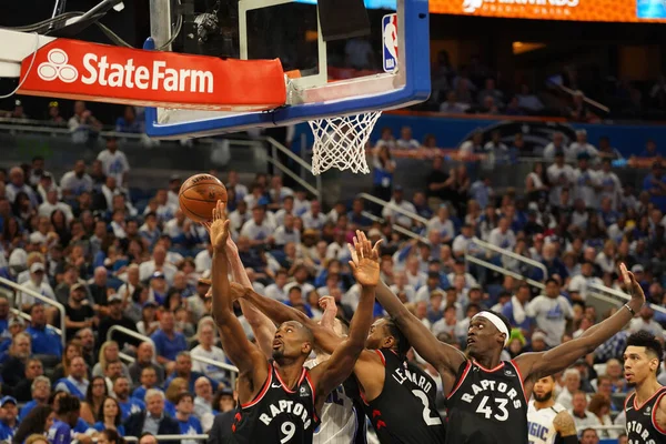 Orlando Magic Hosts Toronto Rapters Nba Playoff Στο Amway Arena — Φωτογραφία Αρχείου