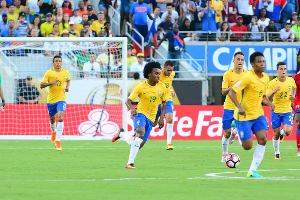 Brazília Szembesül Haitivel Copa America Centenario Alatt Orlando Floridában Camping — Stock Fotó