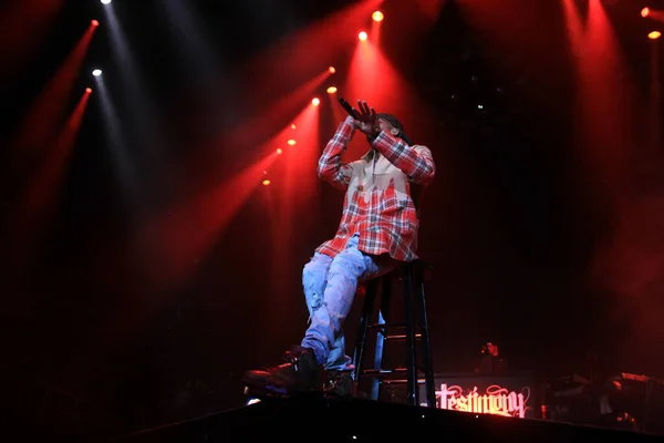 Cantante Usher Realiza Amway Center Orlando Florida Diciembre 2014 — Foto de Stock