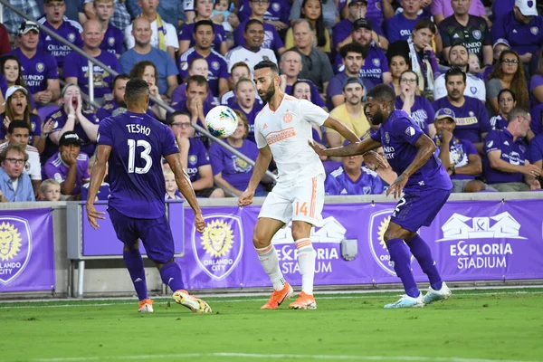 Orlando City SC, 6 Ağustos Salı günü Orlando Florida 'daki Exploria Stadyumu' nda oynanan ABD Kupası sırasında Atlanta United FC 'ye ev sahipliği yaptı..