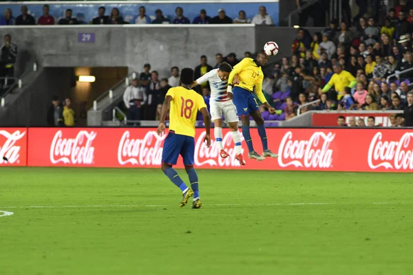 Men National Team Gospodarzem Ekwador National Team Orlando City Stadium — Zdjęcie stockowe