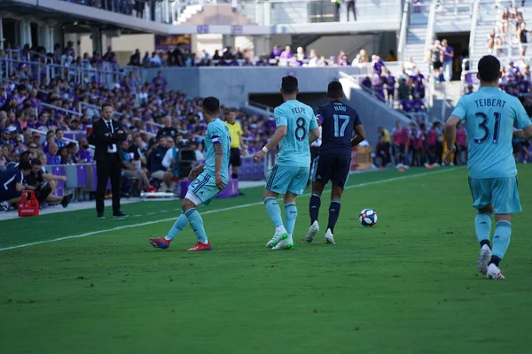 Orlando City Acoge Vancouver Whitecaps Orlando City Stadium Sábado Abril — Foto de Stock