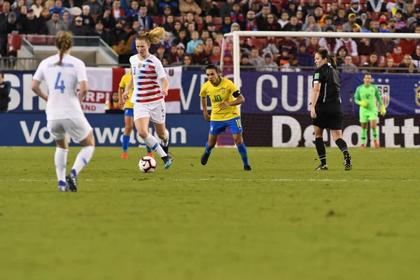 Финал Кубка Shebelieves Сша Против Бразилии Стадионе Raymond James Stadium — стоковое фото