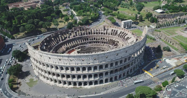 Vista Aérea Famoso Coliseu Roma Itália — Fotografia de Stock