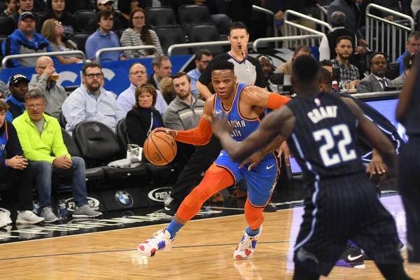 Orlando Magic Värd För Oklahomacity Thunder Amway Center Orlando Florida — Stockfoto