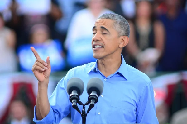 Presidente Barack Obama Fala Comício Campanha Estádio Osceola Heritage Park — Fotografia de Stock