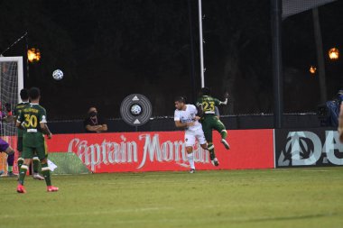 Los Angeles Galaksisi, 14 Temmuz 2020 'de Orlando Florida ABD' deki ESPN Vahşi Spor Dünyası 'nda düzenlenen MLS Sırt Turnuvası sırasında Portland Timbers ile karşı karşıya geldi..