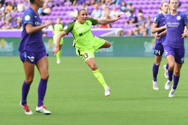 Orlando Pride 21 Temmuz 2018 'de Orlando Florida' daki Exploria Stadyumu 'nda Seattle Reign FC' ye ev sahipliği yapmaktadır. Fotoğraf: Marty Jean-Louis