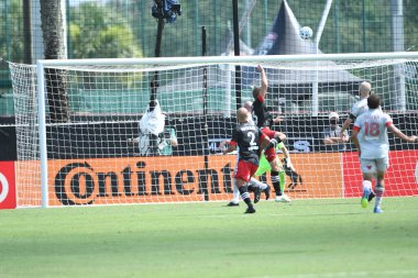 Toronto FC, 13 Temmuz 2020 tarihinde Orlando Florida 'daki ESPN Wild World of Sports' ta düzenlenen MLS Back Tournament sırasında D.C. United ile karşılaştı. Fotoğraf: Marty Jean-Louis