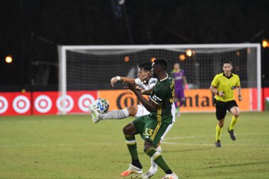 Los Angeles Galaksisi, 14 Temmuz 2020 'de Orlando Florida ABD' deki ESPN Vahşi Spor Dünyası 'nda düzenlenen MLS Sırt Turnuvası sırasında Portland Timbers ile karşı karşıya geldi..