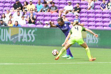 Orlando Pride 21 Temmuz 2018 'de Orlando Florida' daki Exploria Stadyumu 'nda Seattle Reign FC' ye ev sahipliği yapmaktadır. Fotoğraf: Marty Jean-Louis