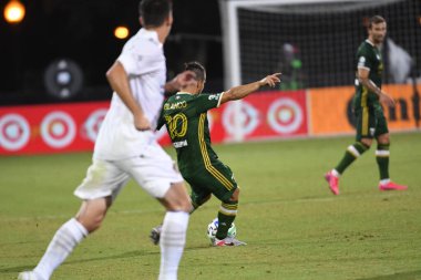 Los Angeles Galaksisi, 14 Temmuz 2020 'de Orlando Florida ABD' deki ESPN Vahşi Spor Dünyası 'nda düzenlenen MLS Sırt Turnuvası sırasında Portland Timbers ile karşı karşıya geldi.