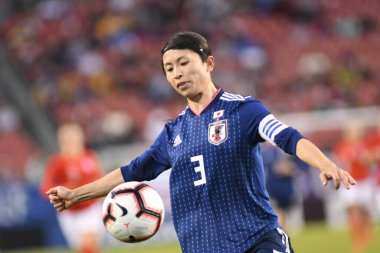 Japonya, İngiltere 'ye karşı Raymond James Stadyumu' nda 5 Mart 2019 'da Tampa Florida' da.  