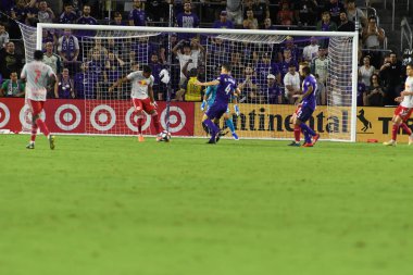 Orlando City 21 Temmuz 2019 tarihinde Florida, Orlando 'da Exploria Stadyumu' nda New York Red Bulls 'a ev sahipliği yaptı..