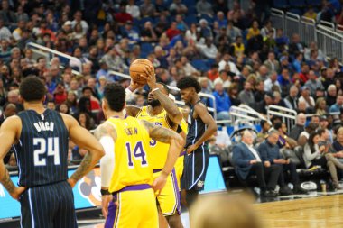 Orlando Magic 11 Aralık 2019 Çarşamba günü Orlando Forida 'daki Amway Center' da Los Angeles Lakers 'a ev sahipliği yaptı. Fotoğraf: Marty Jean-Louis