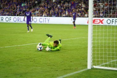 Orlando City SC, 19 Haziran 2019 Çarşamba günü Orlando 'daki Exploria Stadyumu' nda düzenlenen ABD Açık Kupası sırasında New England Devrimi 'ne ev sahipliği yaptı.
